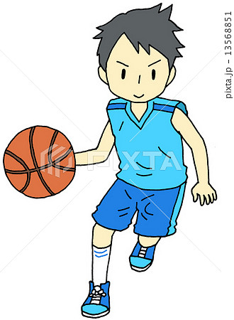 高校生 中学生 バスケットボール部 子供のイラスト素材