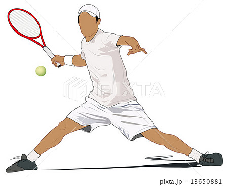 人物 男性 スポーツ テニスのイラスト素材