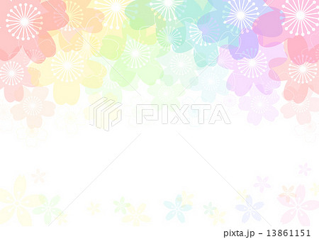 パステルカラー 背景 花の写真素材 Pixta