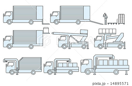 ユニック車のイラスト素材