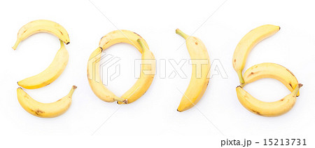 バナナ 1 数字 果物の写真素材