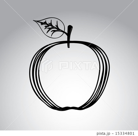 りんご リンゴ 林檎 デザインのイラスト素材