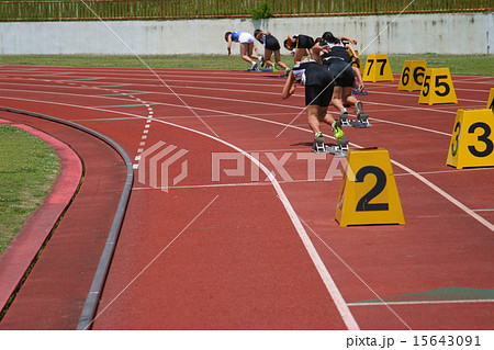 0m 0m走 競技場の写真素材