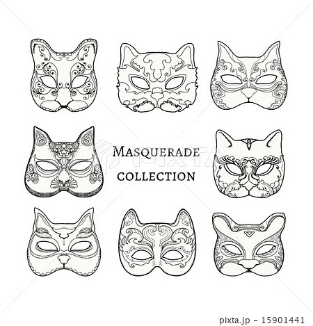 ベネチアンマスク 芸術のイラスト素材