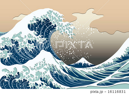 波しぶきのイラスト素材 Pixta