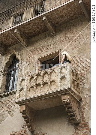 バルコニー ロミオとジュリエット ジュリエットの家 シェイクスピアの写真素材