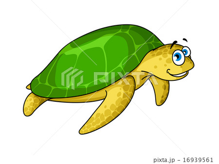 緑 かめ カメ 亀のイラスト素材