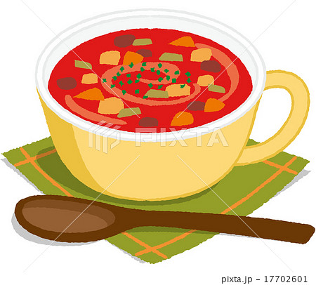 スープ ミネストローネ 野菜スープ トマトスープのイラスト素材