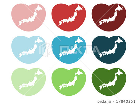 マップ 日本列島 日本地図 特産品の写真素材