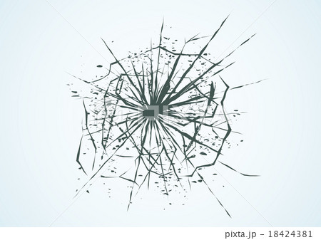 割れる イラスト ガラス 破損 かけるのイラスト素材