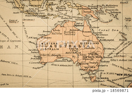 地図 マップ オーストラリア 古地図の写真素材 - PIXTA