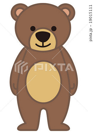 動物 熊 可愛い 立ちのイラスト素材 Pixta