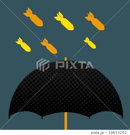 核の傘のイラスト素材