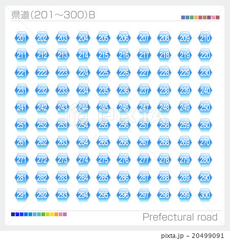 ベクター 県道 標識 地図記号の写真素材