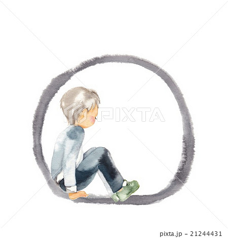 独りぼっちのイラスト素材