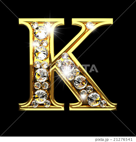 K ダイヤモンド 文字 アルファベットのイラスト素材
