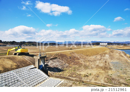 鹿島南堤防の写真素材