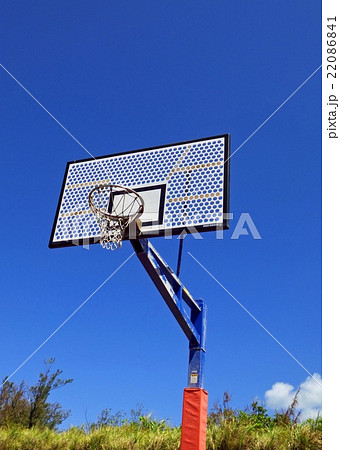 空とバスケの写真素材