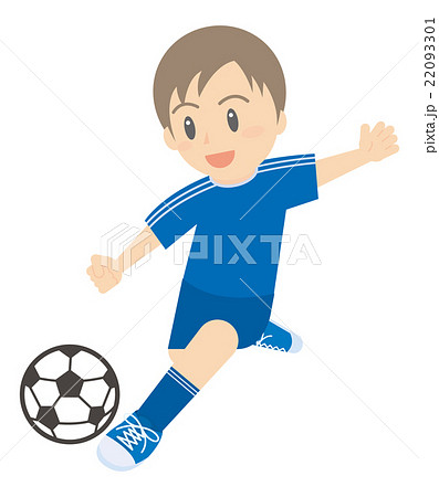 フットサル サッカー 子供 男の子のイラスト素材
