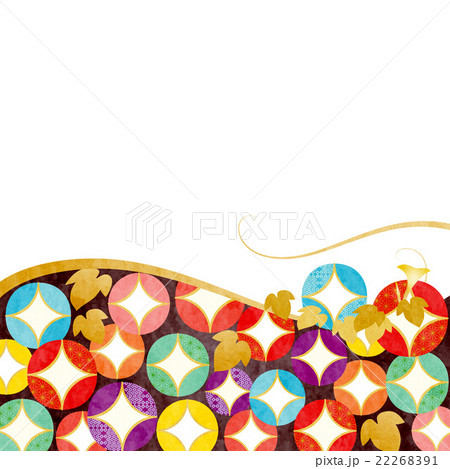 模様 花 朝顔 和柄の写真素材