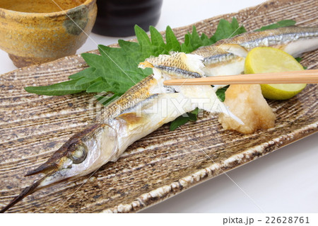 細魚焼き物の写真素材