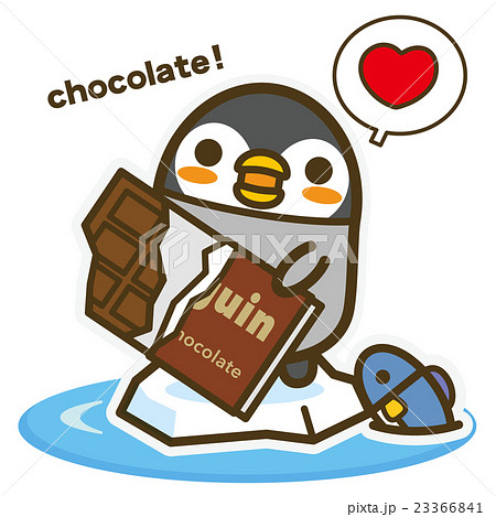ペンギン チョコレート 板チョコ キャラクターのイラスト素材