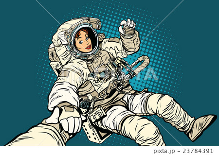 Ok 宇宙服 女性 人物のイラスト素材