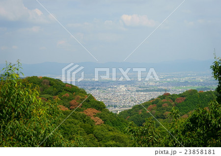 大和平野 奈良盆地 信貴山 奈良県の写真素材