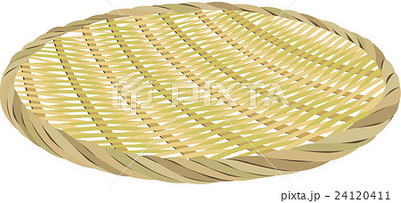 竹製ざるのイラスト素材