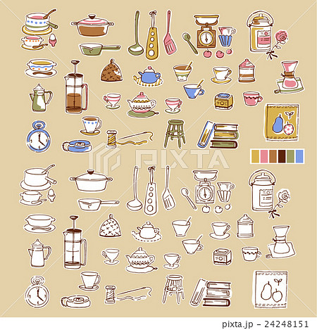 食器 イラスト 素材 調理器具のイラスト素材 Pixta