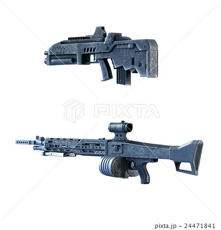 アサルトライフルのイラスト素材