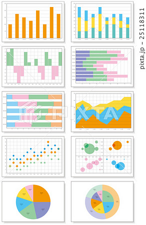 帯グラフのイラスト素材