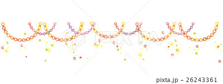 ガーランド 飾り 装飾 輪飾りのイラスト素材