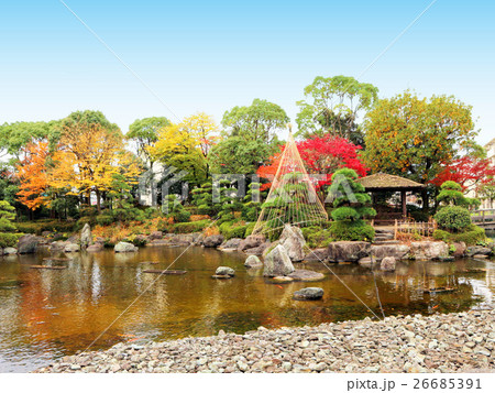 花畑記念庭園 花畑公園 東京都 足立区の写真素材