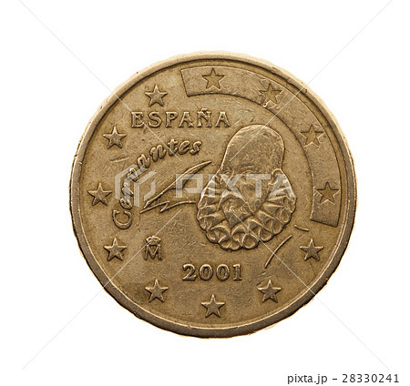 セント 50 ユーロ コインの写真素材