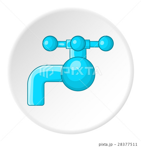 Water tap with knob icon, cartoon style - Stock Illustration [28377511] -  PIXTA
