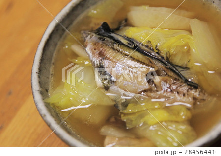 ハタハタ 汁 料理 食べ物の写真素材