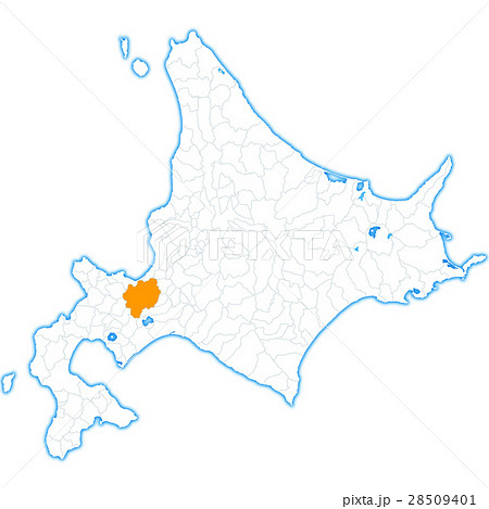 北海道地図のイラスト素材集 ピクスタ