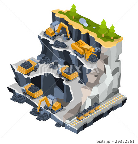 石炭 イラストの写真素材