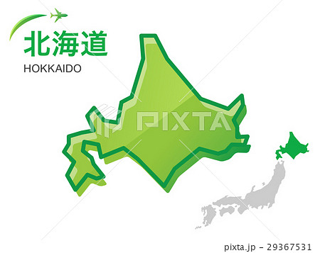 北海道地図のイラスト素材集 Pixta ピクスタ