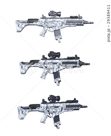 アサルトライフルのイラスト素材