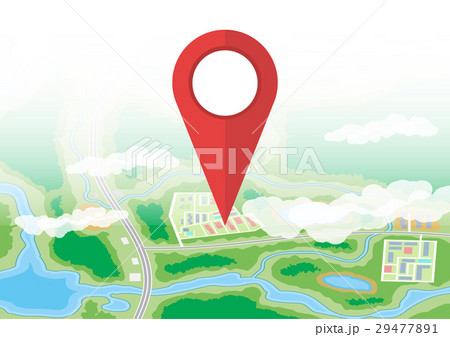 カーナビ 地図 ナビゲーション マップの写真素材