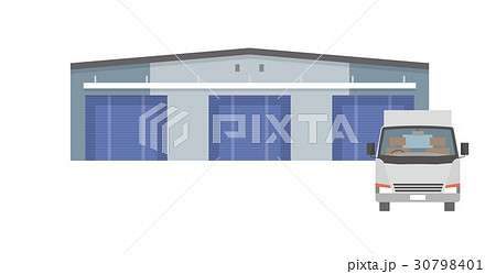物流倉庫のイラスト素材