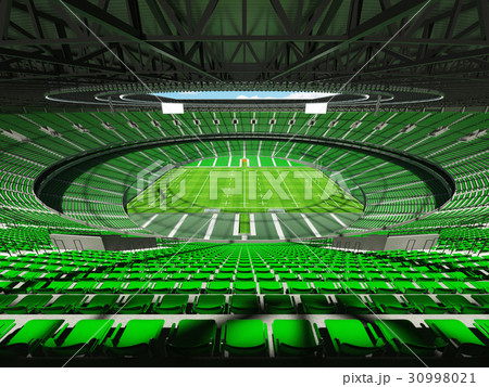 緑 ラグビー フットボール スタジアムのイラスト素材