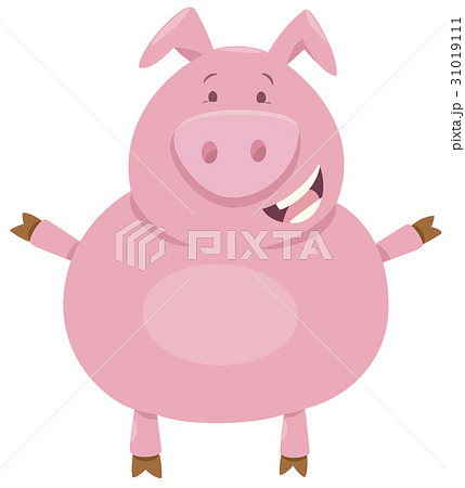 可愛い ぶた 豚 ブタのイラスト素材