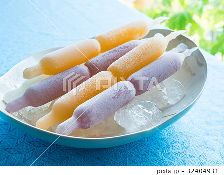 チューチューアイス 氷菓子 チューチュー チューチュー棒の写真素材