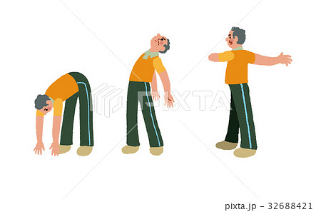 腰痛体操のイラスト素材