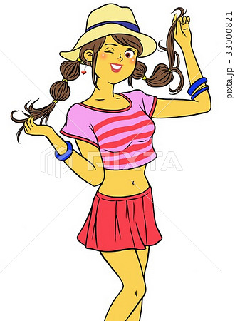 へそ出しのイラスト素材