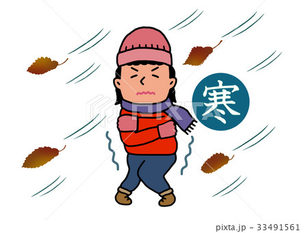 北風のイラスト素材