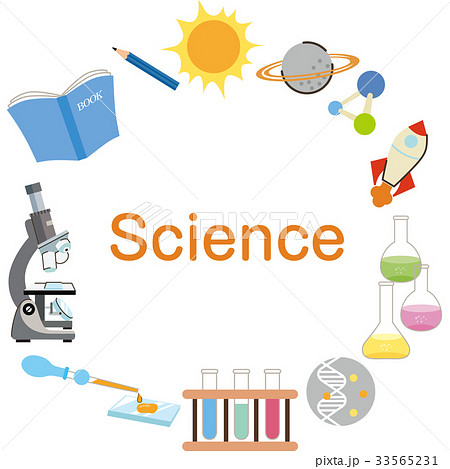 理科 顕微鏡 実験 道具のイラスト素材